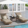 Costway Rattan Wicker Steel Side Table Outdoor Furniture Deck Garden Patio Pool Black/Gray/Brown - 4 of 4