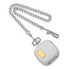 Black Bow Jewelry Charles Hubert Gold-finish Two-tone Chrome Square Pocket Watch - 4 of 4