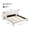Sapphtopaz Bed Frame Chic Boucle Upholstered Platform Bed with Headboard, Integrated Lights and Shelves, No Box Spring Needed - 4 of 4