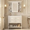 Bathroom Vanity With Medicine Cabinet,Bathroom Mirror Cabinet With Adjustable Shelf,Bathroom Floor Cabinet With Drawers-Cuddlewood - 2 of 4