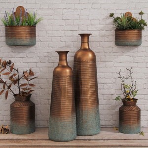 Cheung's Kyani Copper and Rustic Teal Vase Decor - Large - 1 of 3