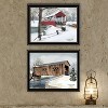 2- Piece Vignette Winter Covered Bridges Black Framed Wall Art for Living Room, Bedroom Wall Art Print for Home Decor by Billy Jacobs - 4 of 4