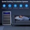 20 Inch Wine Fridge, 52 Bottle Wine Cooler Refrigerator, 40-66¡ãF Wine Refrigerator with Glass Door, Blue LED Light Wine Fridge - 3 of 4