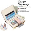 Wikineon Small Wallets for Women RFID Blocking Leather Bifold Zipper Pocket Wallet Credit Card Holder with ID Window - 3 of 4