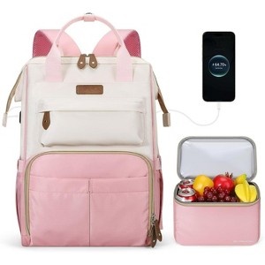 Work Backpack with Insulated Lunch Bag, Fits 17.3 Inch Laptop, Water-Resistant Carry On - 1 of 4