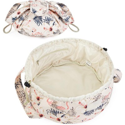 Paaaawaters Drawstring Makeup Bag Large Cosmetic Bag Make up Bags Women and Girls Toiletry Organizer for Travel Toiletries