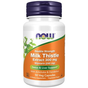Milk Thistle Extract, Double Strength 300 mg by Now Foods  -  50 VegCap - 1 of 3