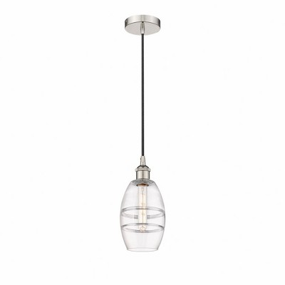Vaz - 1 Light Cord Hung Mini Pendant In Industrial Style-8.13 Inches Tall and 5.88 Inches Wide