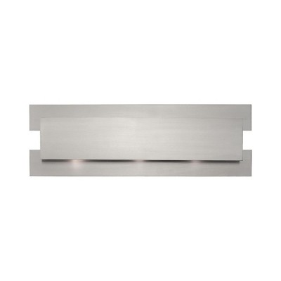 Modern Brushed Nickel 3-Light Vanity Wall Sconce