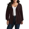 Cardigan Sweaters for Women Trendy Open Front Long Sleeve Button Down Bow Knot Cropped Lady Jacket - 2 of 4