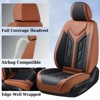 Coverado Automotive Seat Covers Luxury Faux Leather Seat Proetctor, Front and Back Seat Covers 5 Seats - 3 of 4