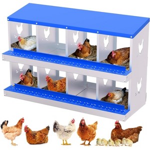 Jojoka Chicken Coop Nesting Box with Ventilation Holes, Durable Galvanized Steel Laying Box for Hens & Ducks, Space-Saving Design for Poultry - 1 of 4