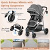 Infans 2 in 1 Convertible Baby Stroller High Landscape Infant Stroller Grey - image 3 of 4