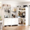 Aheaplus Set of 3 Freestanding Corner Closet System, 81'' Space-saving Closet Organizer with Drawers and Hanging Rods - 4 of 4