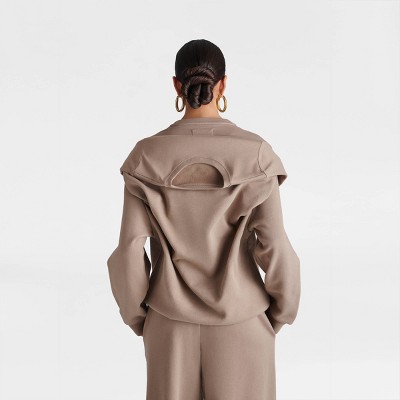 KBB by KAHLANA Women's Long Sleeve 'The Double Layer Crewneck Sweatshirt' -