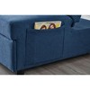 VASIP  Living Room Bed Room Furniture with Blue Linen Fabric Recliner Chair Bed - 4 of 4