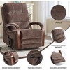 FONTOI Accent Chair with Side Pockets, Recliner Chair with Comfortable Back and Wood Armrests, Brown, 36.23"*42.52"*29.53" - 2 of 4