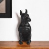 HomeRoots 9" Black Resin Bull Dog Tabletop Sculpture - 2 of 4