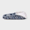 Women's Fair Isle Knit Slipper Sock with Faux Fur Lining and Grippers - Auden™ - 2 of 4