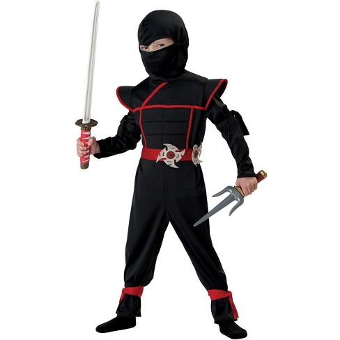 HalloweenCostumes.com Medium Stealth Shinobi Ninja Costume for Adults, Black