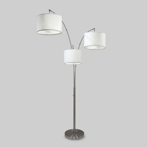 Avenal Shaded Arc Floor Lamp Brushed Nickel Includes Energy Efficient Light Bulb - Project 62 , Size: Lamp with Energy Efficient Light Bulb