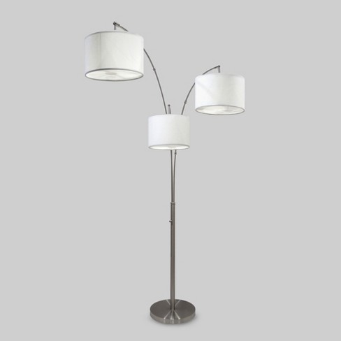 Avenal Shaded Arc Floor Lamp Brushed, Curved Floor Lamp Target
