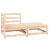 Garden Lounge Set Natural Pinewood Solid Pinewood, 100% Polyester  vidaXL - 2 of 4