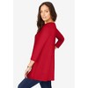 Jessica London Women's Plus Size Stretch Knit Swing Tunic - 4 of 4