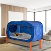 VEVOR Bed Tent, Pongee Fabric, 2 Doors Breathable Tent with 0.33 in Fiber Poles on Bed Privacy, Full Size Block out Light Sleeping Bed Canopy, Blue - 2 of 4