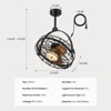 Ludomide 23'' Outdoor Ceiling Fans with Lights, Gazebo Fan Wet Rated Remote&APP Control, Dimmable Hanging Fan with Plug in Cord for Patio Pergola - 3 of 4