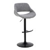 LumiSource Set of 2 Fabrico Adjustable Barstools Noise Fabric - 2 of 4
