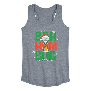 Women's - SpongeBob SquarePants - Squidward Bah Humbug Graphic Racerback Tank - 1 of 4