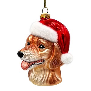 Golden Retriever Glass Christmas Ornament, Labrador Tree Decoration| OrnamentallyYou - 1 of 4