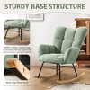 CAVINAS Velvet Glider Rocking Chair with High Backrest,Modern Upholstered Rocking Chairs,Nursery Accent Chair for Bedroom - 4 of 4