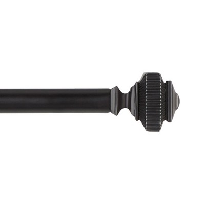 Amalgamated Textiles Exclusive Home Rockwell 1" Window Curtain Rod and Finial Set, Adjustable