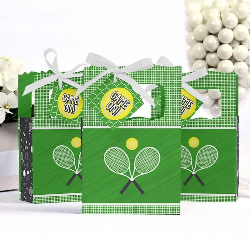 Big Dot of Happiness You Got Served - Tennis - Baby Shower or Tennis Ball Birthday Party Favor Boxes - Set of 12, 4 of 9