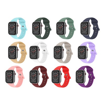 Link Apple Watch Compatible Soft Silicone Sport Band Waterproof Mens Womens For Series SE 7 6 5 4 3 2 1