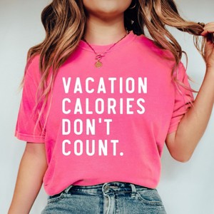 Simply Sage Market Vacation Calories Don't Count Garment Dyed Tee - 1 of 4