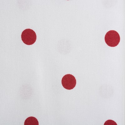 White and Red Polka Dot Cotton Napkins, Set of 4