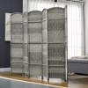 NicBex Room Divider Folding Hand-Woven Privacy Screen with Wood Legs Partition for Home & Office - 2 of 4