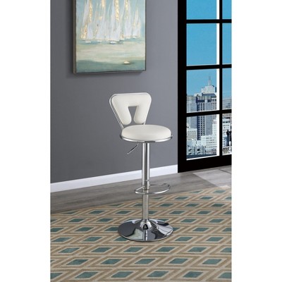 NicBex 35"-43"Adjustable Counter Height Bar Stools,Set of 2,Swivel Counter Stools with Footrest,Faux Leather Upholstery Barstools