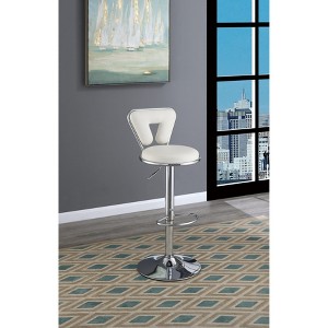 NicBex 35"-43"Adjustable Counter Height Bar Stools,Set of 2,Swivel Counter Stools with Footrest,Faux Leather Upholstery Barstools - 1 of 4