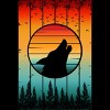 Men's Design By Humans Dog bark vintage retro sunset By punsalan T-Shirt - 2 of 2