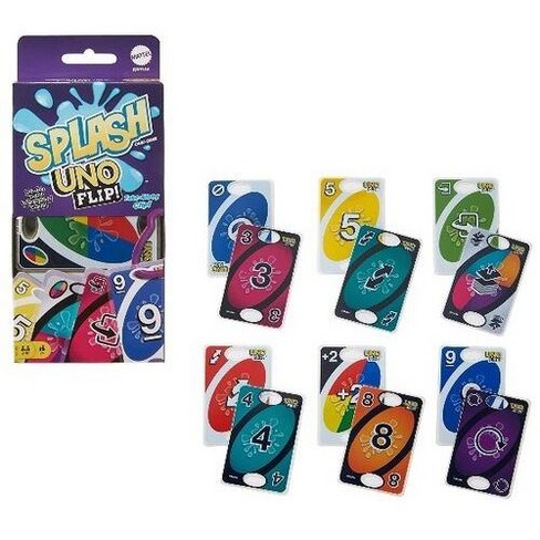 Mattel Games Uno Flip Splash Card Game For Kids Adults Game Night With Water resistant Double sided Cards Target