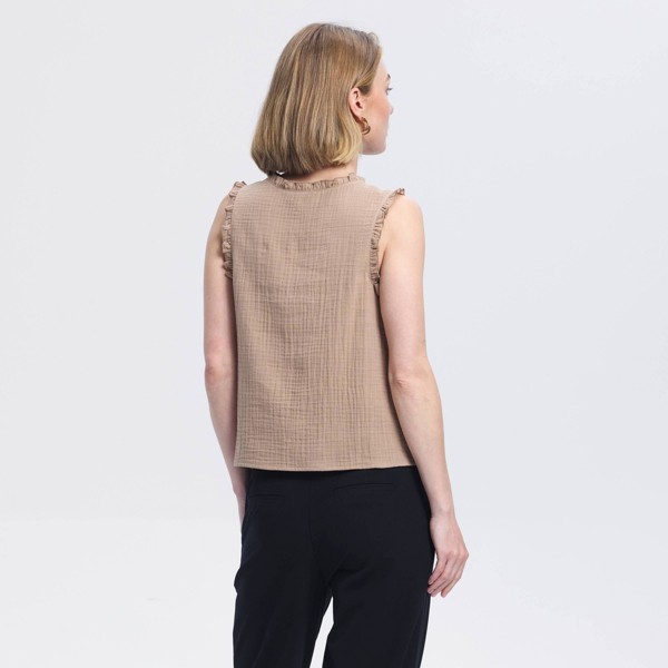 Top de Gasa Arrugada con Amarre al Frente para Mujer - A New Day™ 2