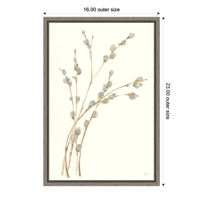 Willows II Gray and Brown Canvas Wall Art Print