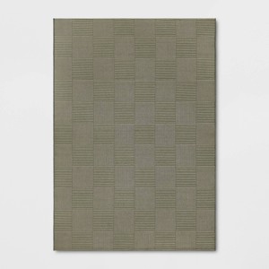 Patterned Grid Outdoor Area Rug - Threshold™ designed with Studio McGee - 1 of 4