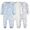 Gerber Baby Girls' Footless Fleece Pajamas, 3-Pack - 2 of 4
