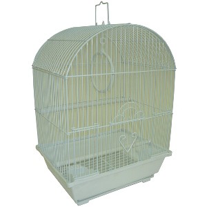 YML A1104WHT Round Top Style Small Parakeet Cage 11 x 9 x 16 - 1 of 2