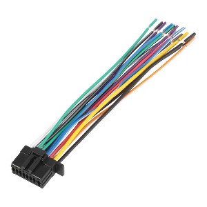 Unique Bargains Car Stereo CD Player Wiring Harness Wire Radio Adapter Install Plug 16 Pin for Kenwood Black 1Pcs - 1 of 4